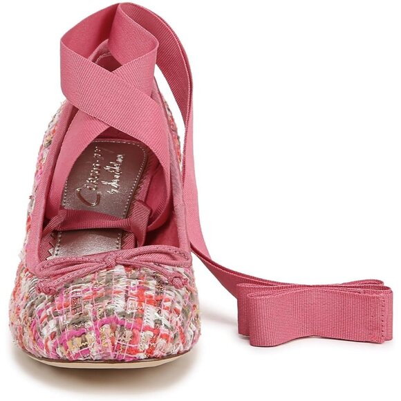 Circus by Sam Edelman Womens Pink Multi Fabric Block Heel Della Lace-up Pump - Picture 7 of 7